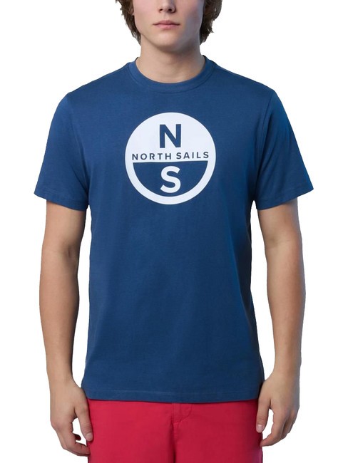 NORTH SAILS BASIC T-shirt in cotone stampa logo dark denim - T-shirt Uomo