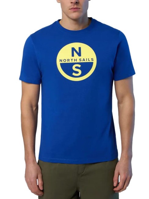 NORTH SAILS BASIC T-shirt in cotone stampa logo surf blue - T-shirt Uomo