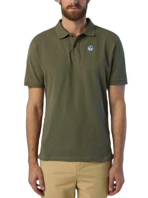 NORTH SAILS BASIC Polo manica corta in cotone dusty olive - Polo Uomo