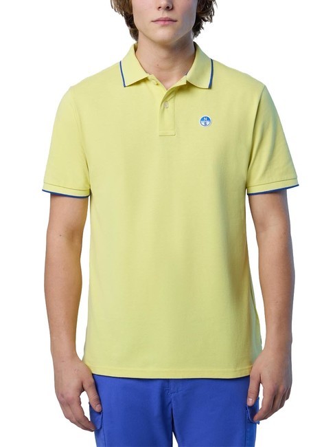 NORTH SAILS COLLAR STRIPED Polo manica corta in cotone limelight - Polo Uomo