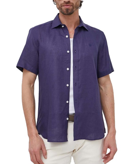 NORTH SAILS N|S Camicia a maniche corte in lino navy blue - Camicie Uomo