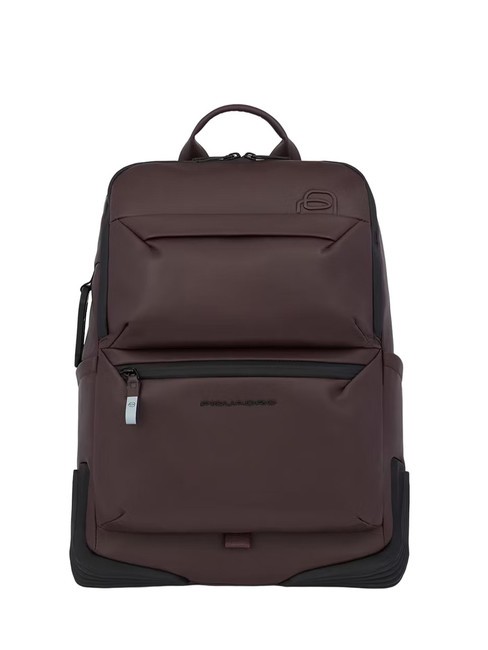 PIQUADRO CORNER 2.0 SPECIALE Zaino porta PC 14", in pelle bordeaux - Zaini da lavoro porta PC