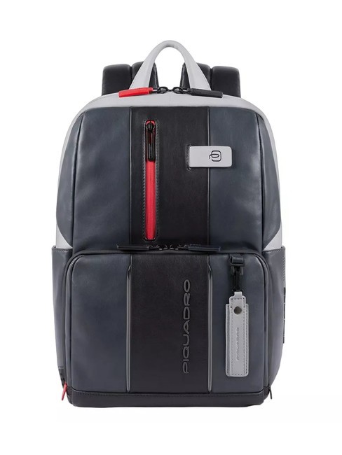 PIQUADRO URBAN  Zaino porta PC 14" in pelle grigio - Zaini da lavoro porta PC