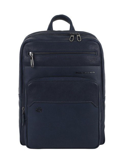 PIQUADRO MARTIN Zaino porta PC 13,3", in pelle blu - Zaini da lavoro porta PC