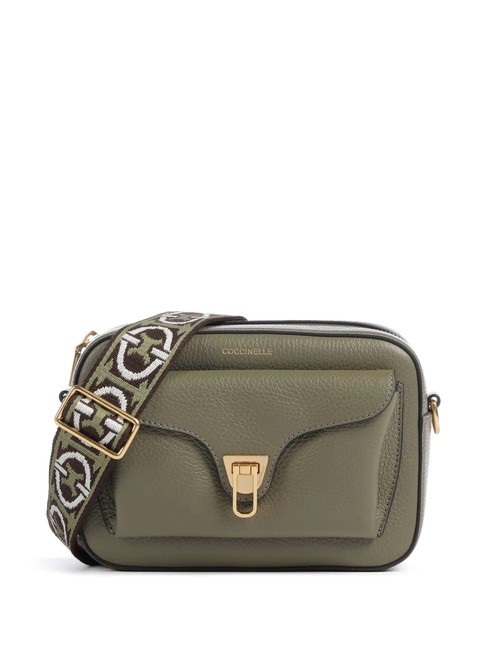 COCCINELLE BEAT SOFT RIBB Borsa in pelle a tracolla laurel green - Borse Donna