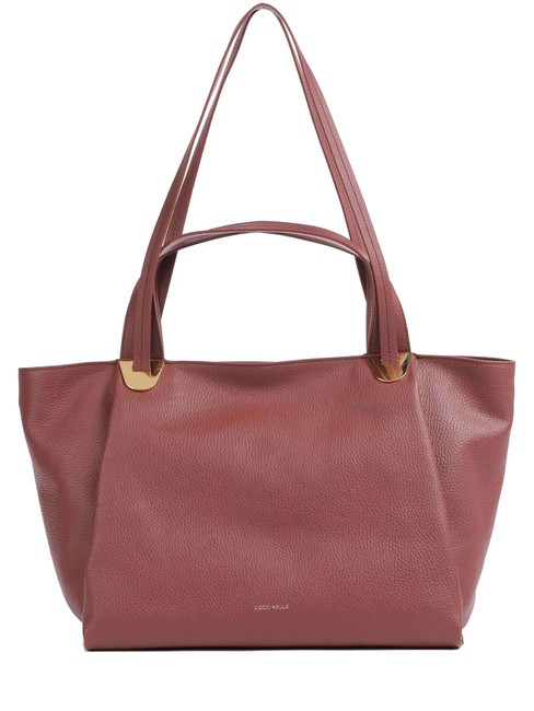 COCCINELLE OLIVER Borsa in pelle doppio manico brandy - Borse Donna