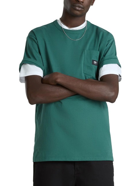 VANS OFF THE WALL II POCKET T-shirt in cotone con taschino bistro green - T-shirt Uomo