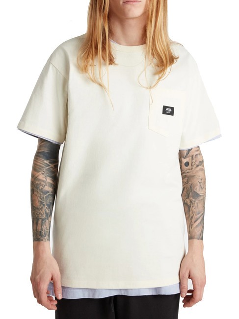 VANS OFF THE WALL II POCKET T-shirt in cotone con taschino antique white - T-shirt Uomo