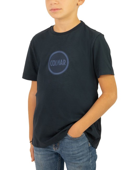 COLMAR FRIDA KIDS T-shirt in cotone con logo navy blue - T-shirt Bambino