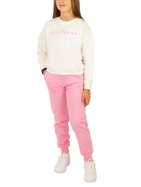 JOHN RICHMOND VASIM Tuta felpa e pantalone off-white/begonia-pink - Tute bambini