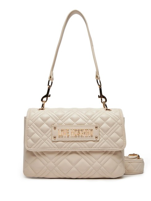 LOVE MOSCHINO QUILTED  Borsetta trapuntata avorio - Borse Donna