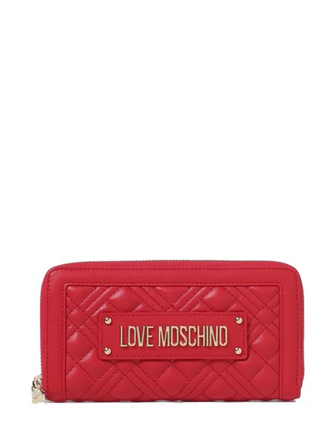 LOVE MOSCHINO QUILTED L Portafoglio zip around ROSSO - Portafogli Donna