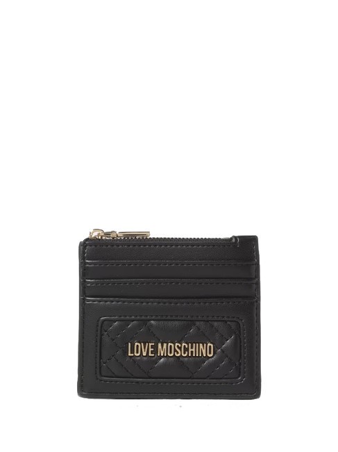 LOVE MOSCHINO QUILTED  Portacard / Portamonete  Nero - Portafogli Donna