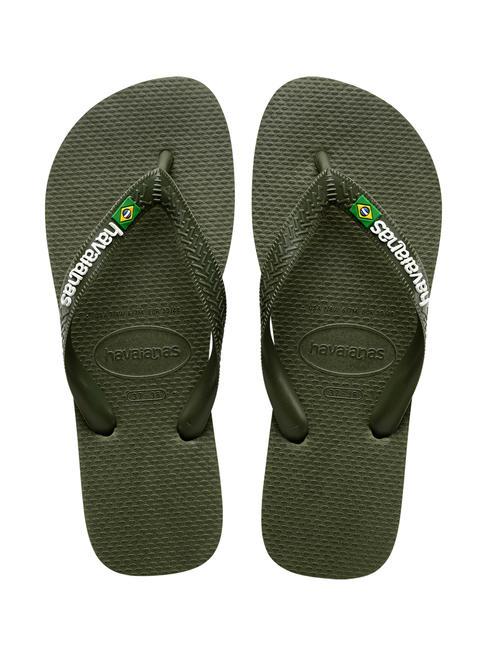 HAVAIANAS BRASIL LOGO Infradito  green/green - Scarpe Unisex