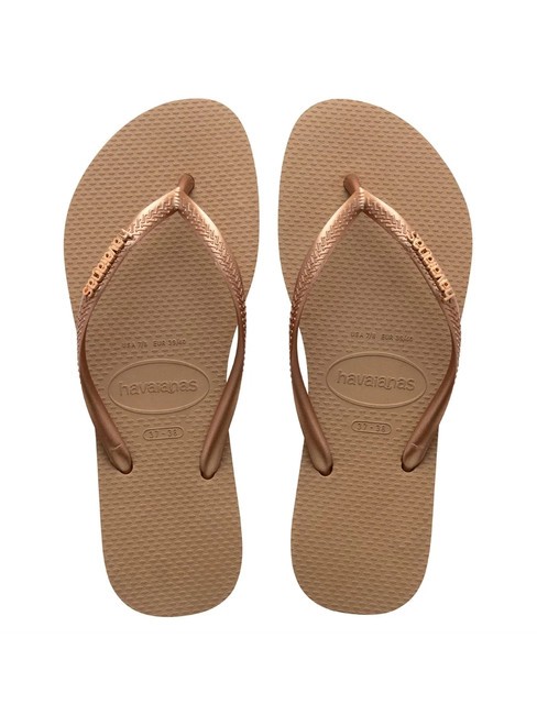 HAVAIANAS SLIM LOGO Infradito rose/gold - Scarpe Donna