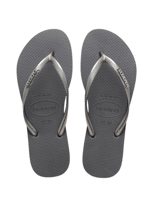 HAVAIANAS SLIM LOGO Infradito steel/grey - Scarpe Donna