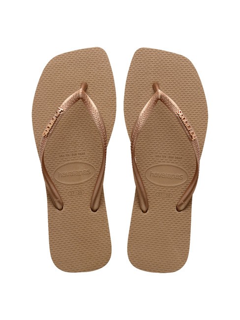 HAVAIANAS SQUARE LOGO Infradito rosegold - Scarpe Donna