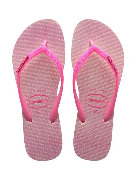 HAVAIANAS SLIM GLITTER IRIDESCENT Infradito pink lemonade - Scarpe Donna