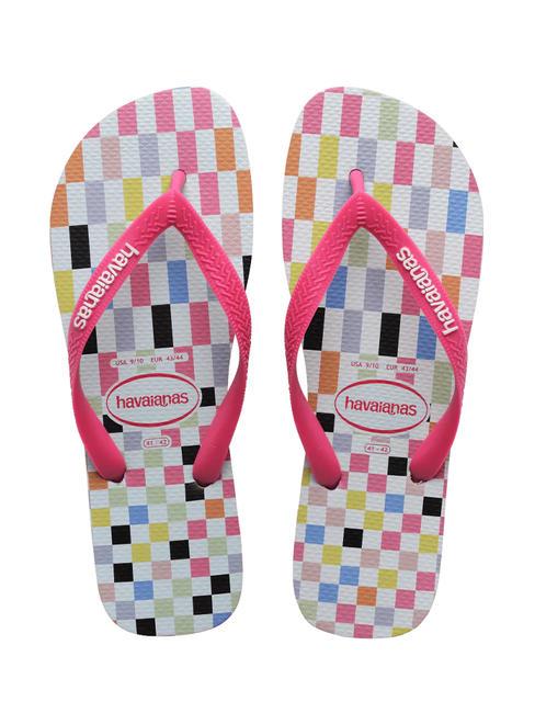 HAVAIANAS TOP CHECK Infradito ice grey/pink - Scarpe Unisex