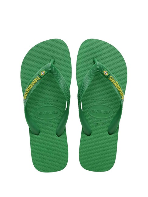 HAVAIANAS BRASIL LOGO NEON Infradito patria green / yellow citrico - Scarpe Unisex