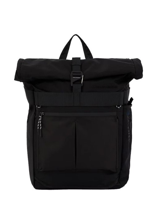 PIQUADRO ARNE Zaino roll-top porta pc 15.6" Nero - Zaini da lavoro porta PC