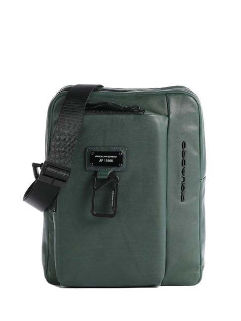 PIQUADRO HARPER Borsello in pelle porta ipad 11 VERDE - Tracolle Uomo