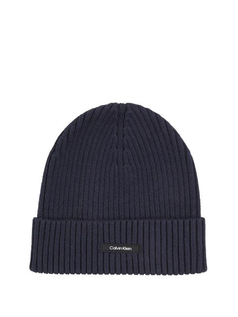 CALVIN KLEIN CLASSIC COTTON RIB Cappello in misto cotone ck navyck - Sciarpe