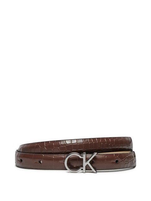 CALVIN KLEIN DAILY Cintura in pelle cioccolate lab croco - Cinture