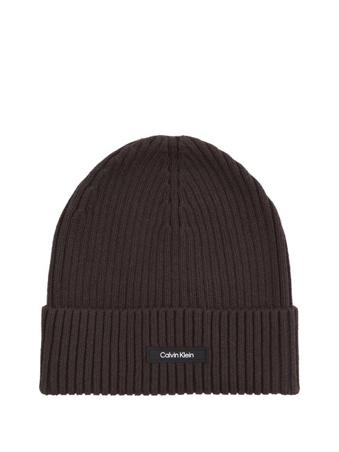 CALVIN KLEIN CLASSIC COTTON RIB Cappello in misto cotone java - Sciarpe