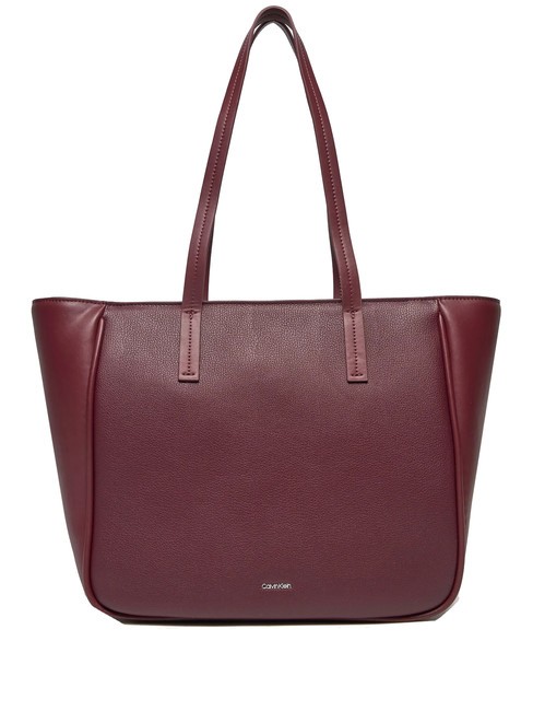 CALVIN KLEIN REFINE  Shopping Bag oxblood - Borse Donna