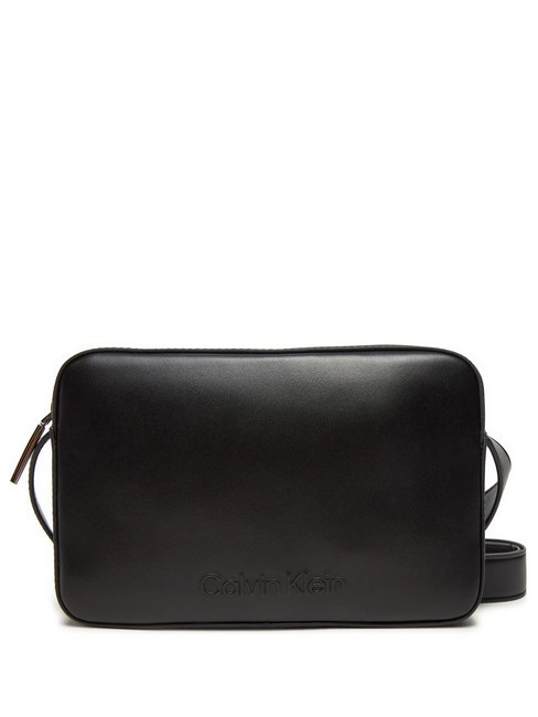 CALVIN KLEIN EMBOSSED CALVIN Mini Camera Bag a tracolla ck black - Borse Donna