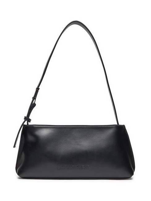 CALVIN KLEIN EMBOSSED CALVIN  Borsa a spalla ck black - Borse Donna