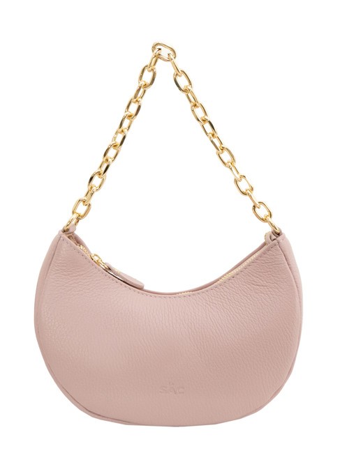 LESAC GIUDITTA Borsa hobo in pelle con manico catena millenial pink - Borse Donna