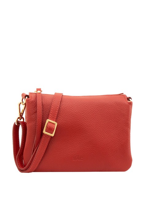 LESAC SIMONA Borsa a tracolla tris pelle dollaro rosso - Borse Donna