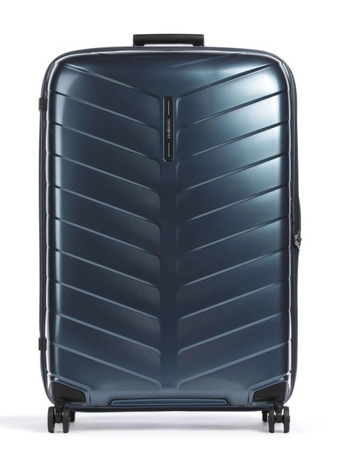 SAMSONITE ATTRIX Trolley misura extra grande steel blue - Trolley Rigidi