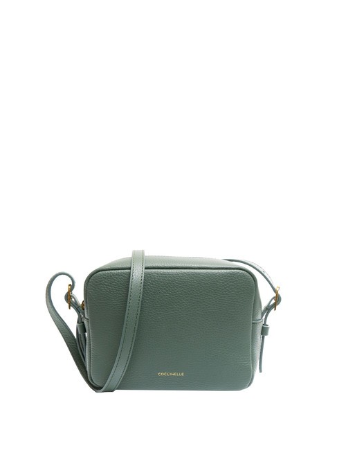 COCCINELLE CHERRY Borsa camera case in pelle martellata kale green - Borse Donna