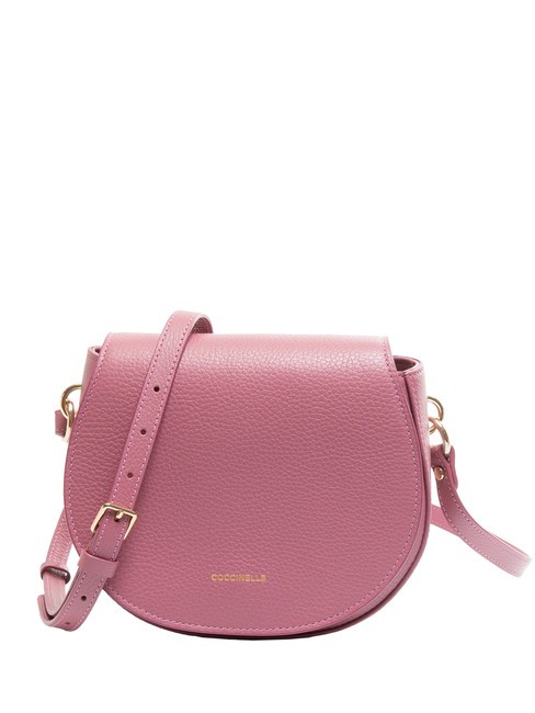 COCCINELLE ALPHA Borsa in pelle a tracolla con flap pulp pink - Borse Donna