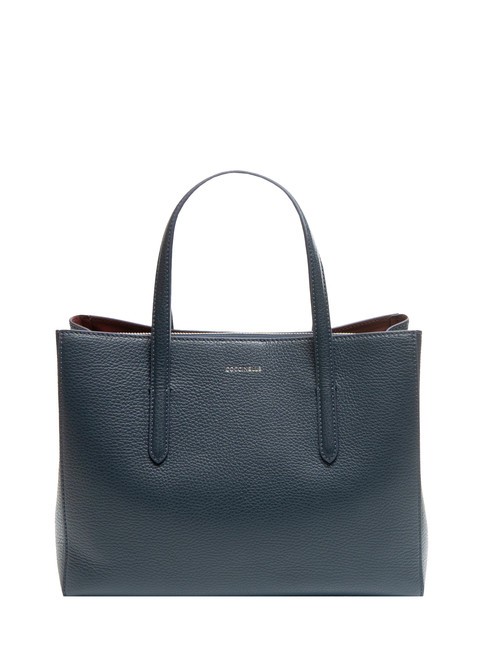 COCCINELLE SWAP Borsa a mano in pelle martellata midnight blue - Borse Donna