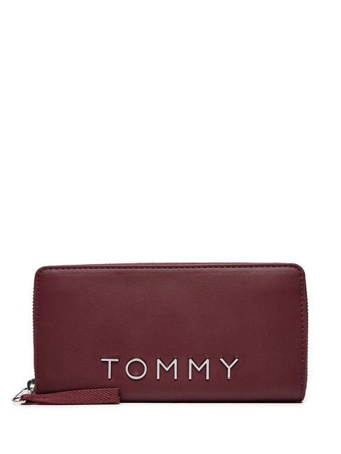 TOMMY HILFIGER TOMMY JEANS CITY BOLD  Portafoglio zip around deep rouge - Portafogli Donna