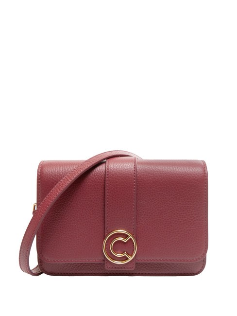 COCCINELLE TULIP Borsa a tracolla in pelle con flap garnet red - Borse Donna