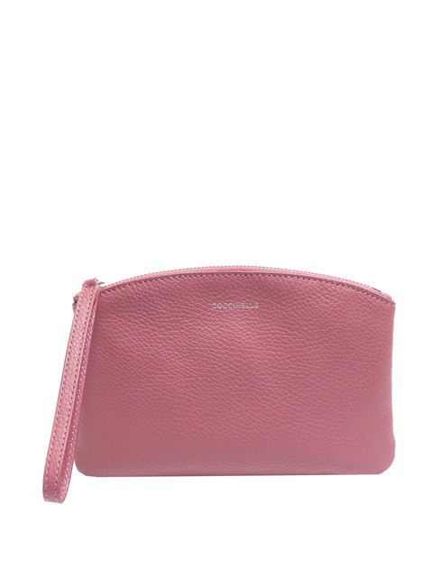 COCCINELLE ROUNDED ENVELOPE Pochette in pelle con polsierina pulp pink - Borse Donna