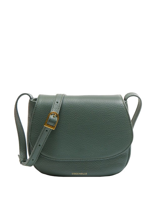 COCCINELLE CHERRY Borsa rotonda a tracolla in pelle kale green - Borse Donna