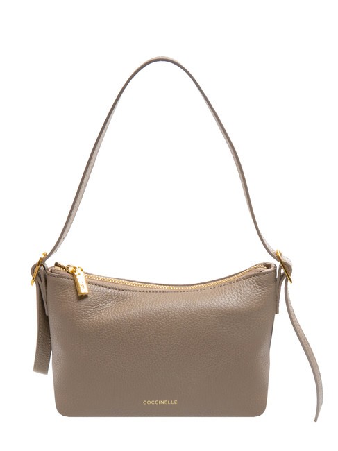 COCCINELLE CHERRY Borsa piccola a spalla in pelle warm taupe - Borse Donna