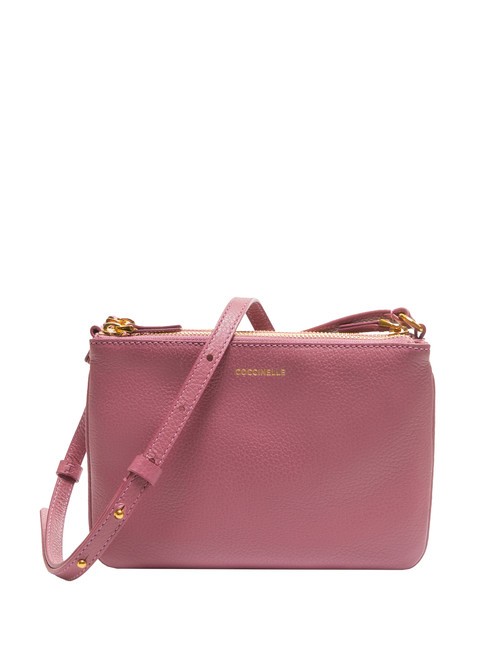 COCCINELLE TRINITY Borsa tracolla in pelle 3 scomparti pulp pink - Borse Donna