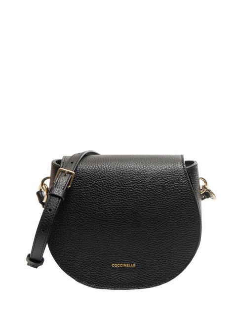 COCCINELLE ALPHA Borsa in pelle a tracolla con flap Nero - Borse Donna