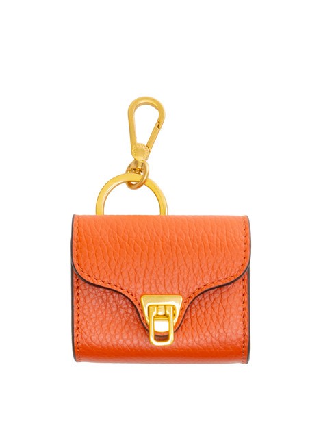 COCCINELLE BEAT SOFT Porta cuffiette in pelle tangerine - Accessori per borse