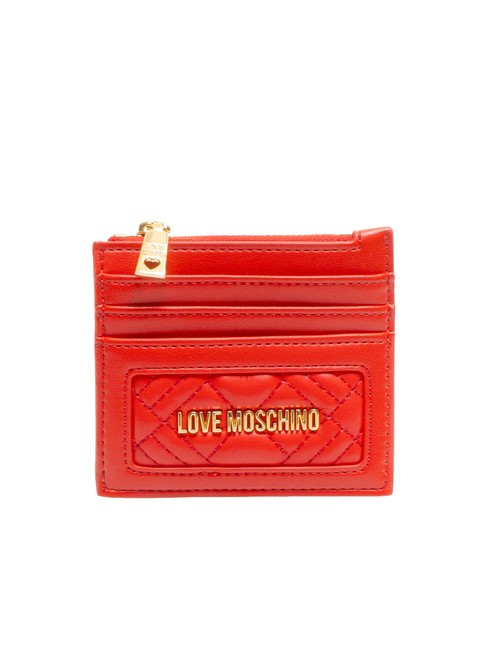 LOVE MOSCHINO QUILTED  Portacard / Portamonete  ROSSO - Portafogli Donna