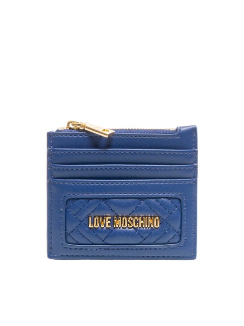 LOVE MOSCHINO QUILTED  Portacard / Portamonete  blu - Portafogli Donna