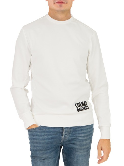 COLMAR TECHNICAL Felpa girocollo logo in rilievo white - Felpe Uomo