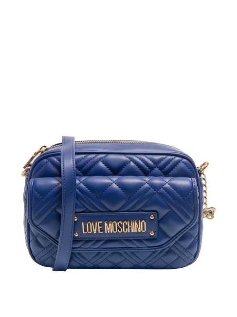 LOVE MOSCHINO QUILTED  Mini Camera Bag a tracolla blu - Borse Donna